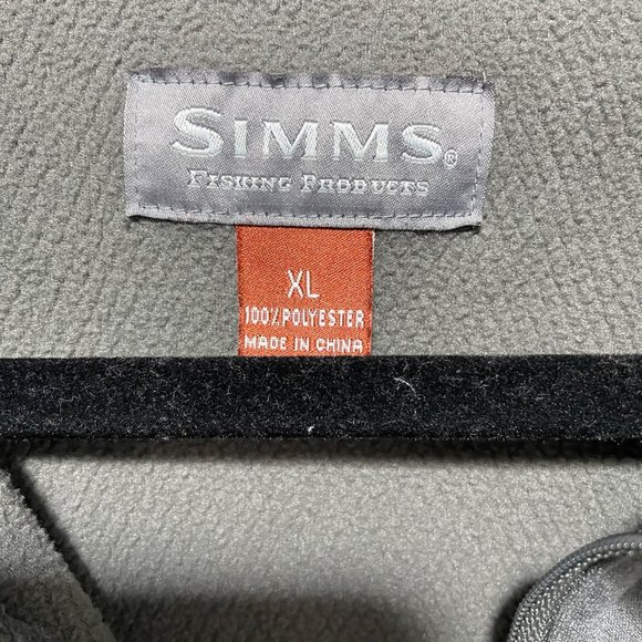 Simms Gray Men's Size XL 1/4 Zip Mock Neck Pullover Fishing Outdoor Jacket - Picture 5 of 7